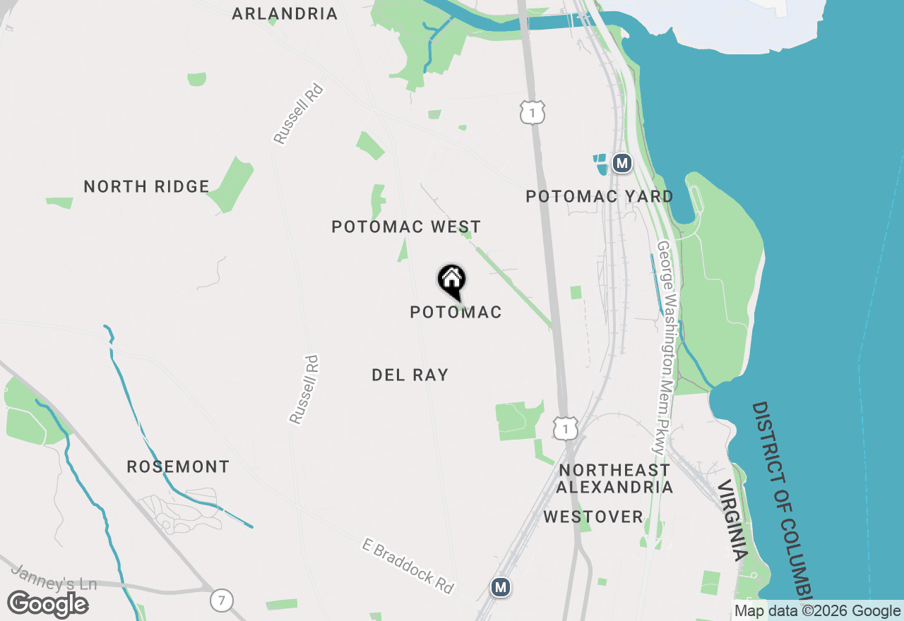 Map of 222 E Oxford Avenue, Alexandria, VA 22301