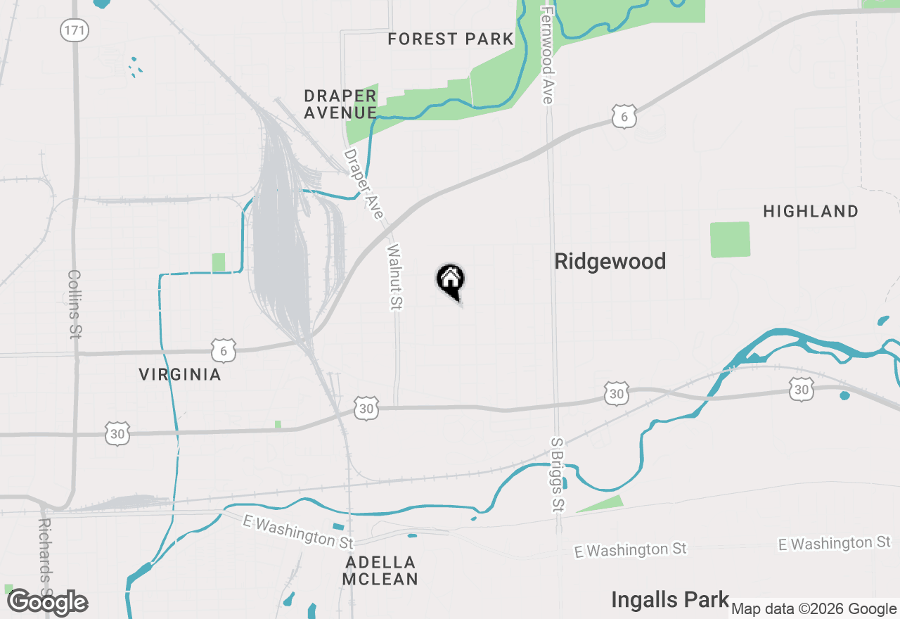 Map of 1312 Elgin Avenue, Joliet, IL 60432