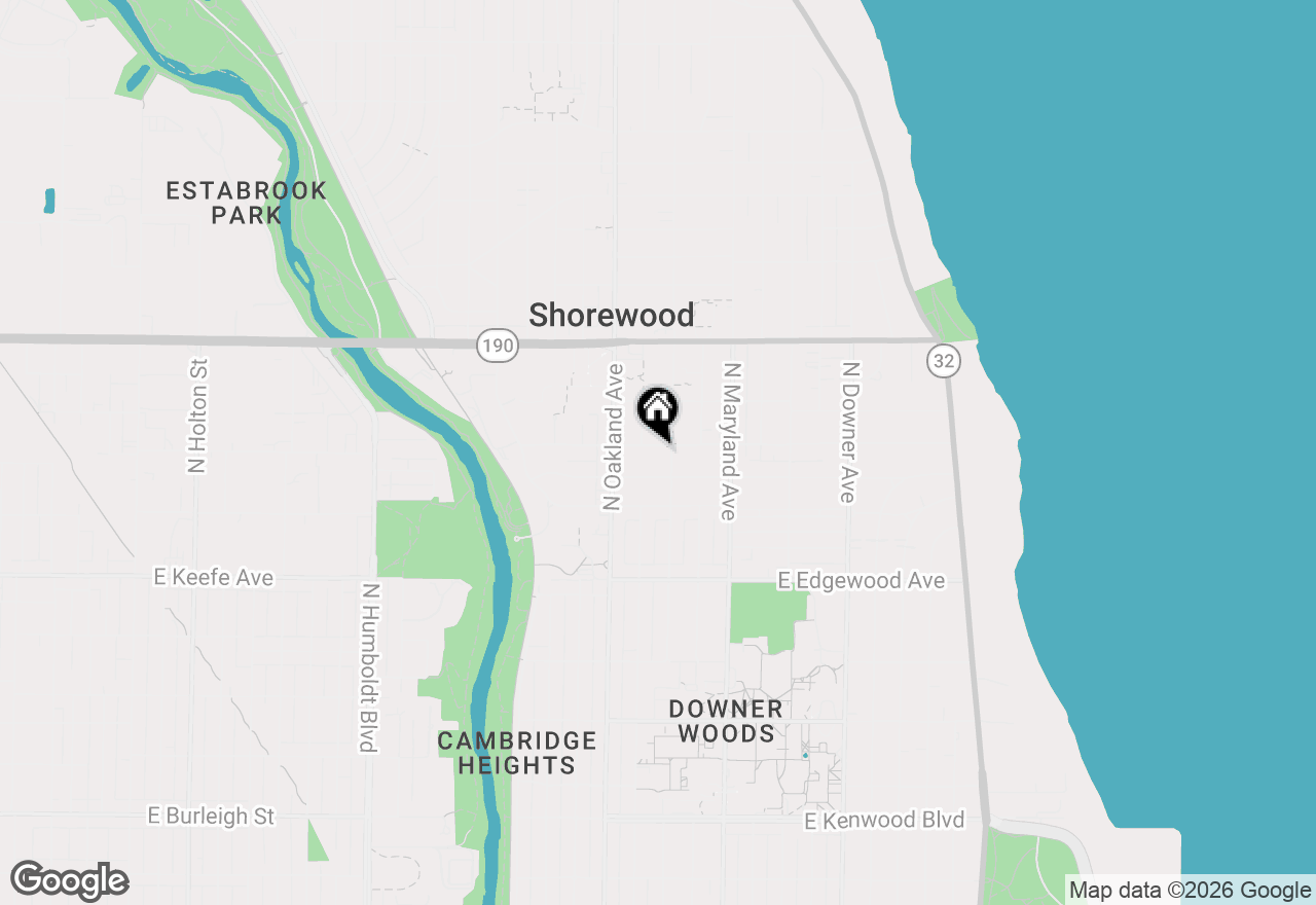 Map of 1913 E Beverly Rd, Shorewood, WI 53211