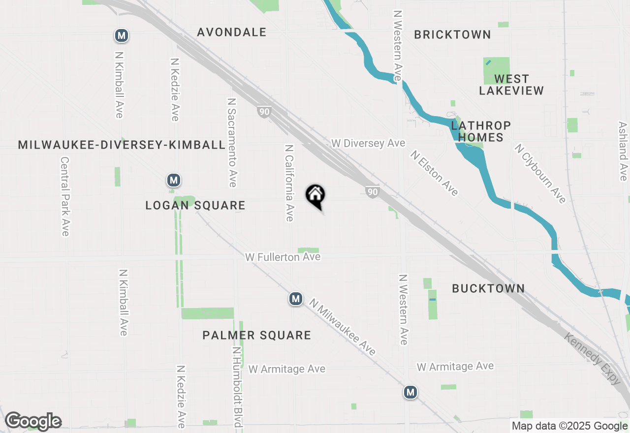 Map of 2522 N Washtenaw Avenue, Chicago, IL 60647