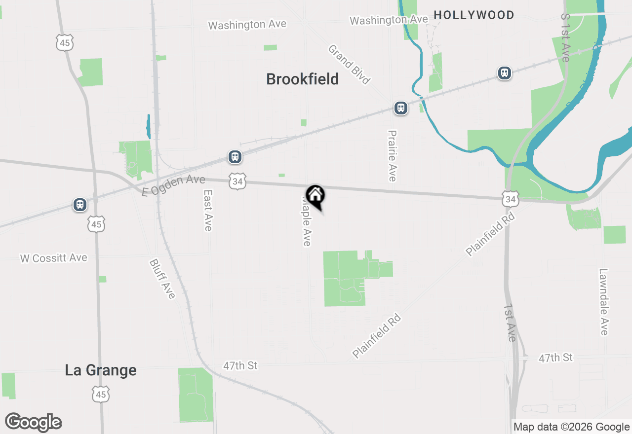 Map of 4156 Elm Avenue, Brookfield, IL 60513