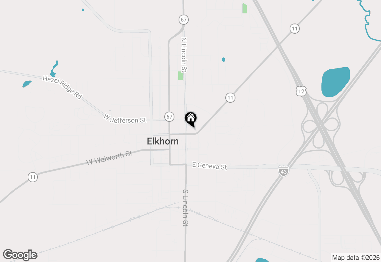 Map of 210 E Court St, Elkhorn, WI 53121