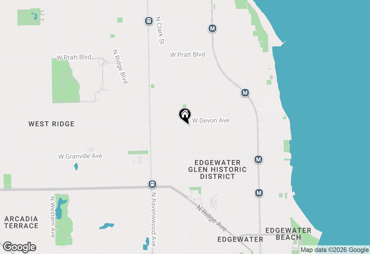 Map of 1552 W Highland Avenue #2E, Chicago, IL 60660