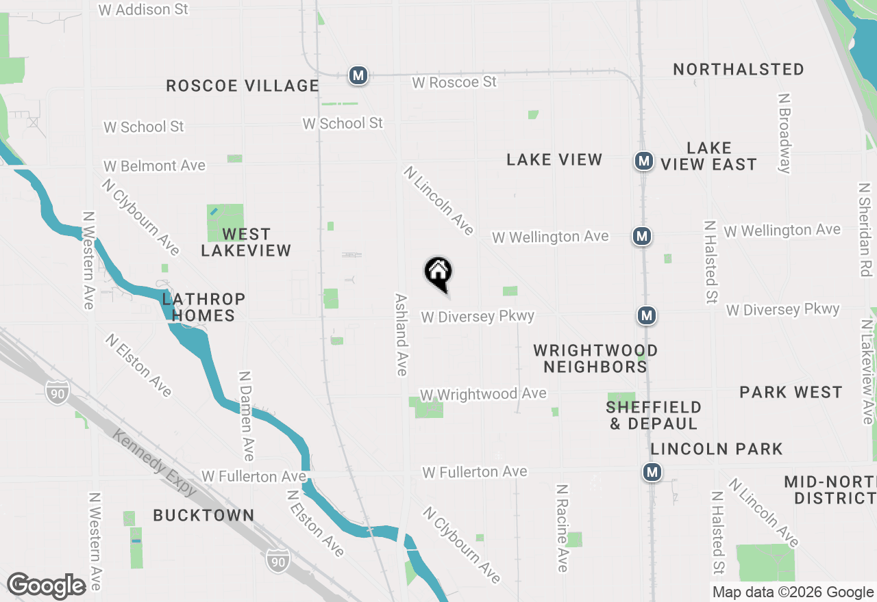 Map of 2820 N Greenview Street #G, Chicago, IL 60657