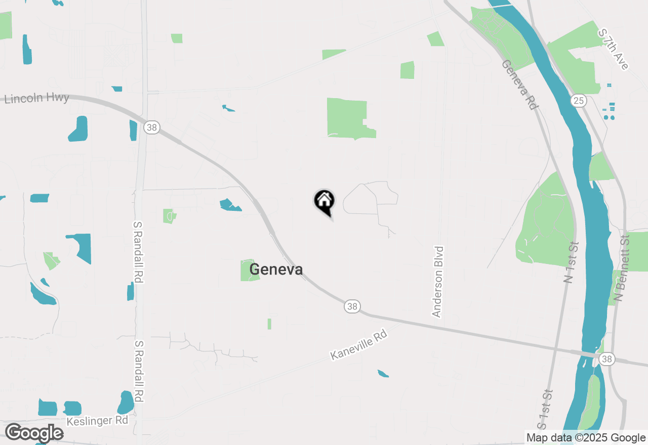 Map of 607 Willow Lane, Geneva, IL 60134