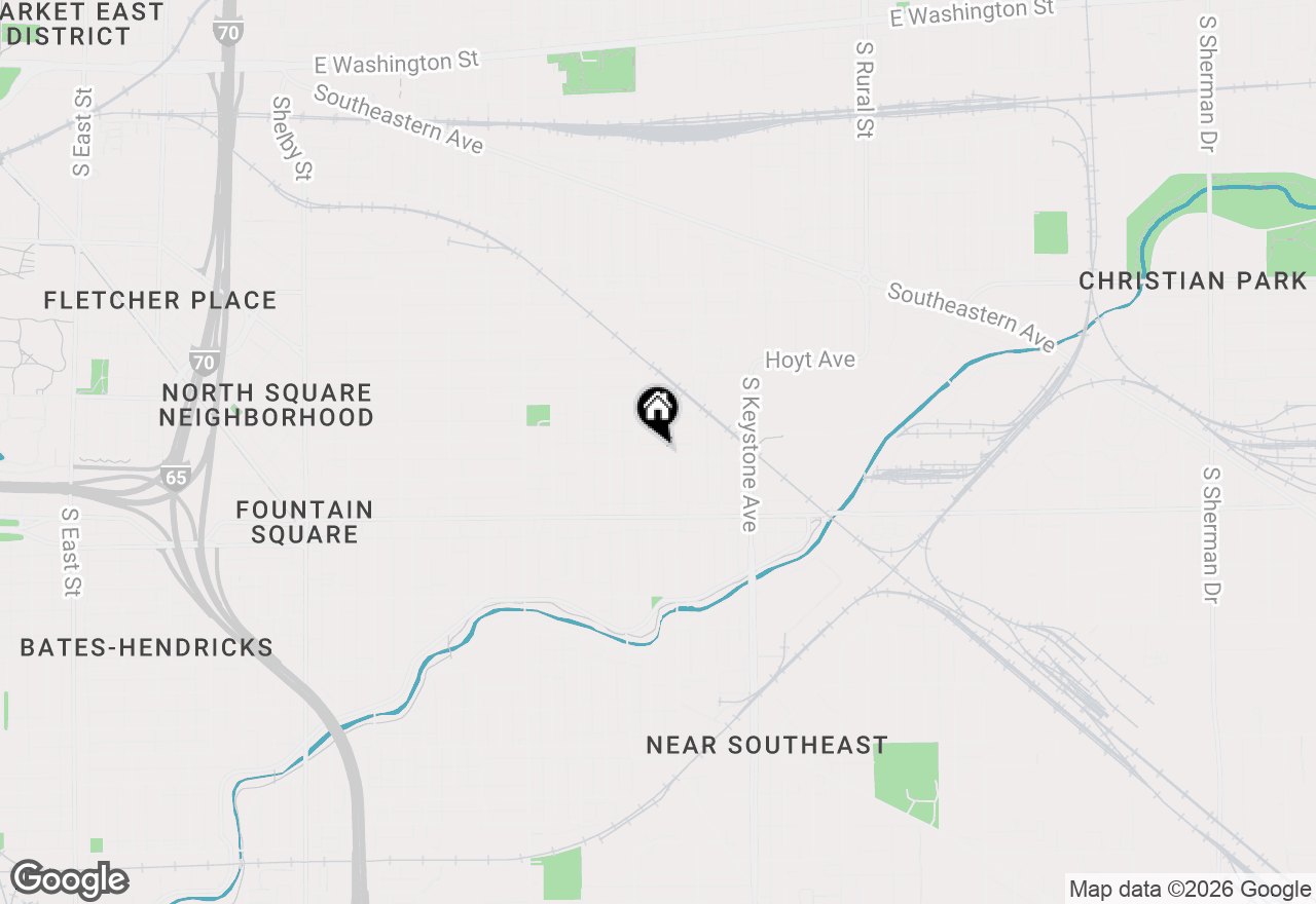 Map of 2130 Woodlawn Avenue, Indianapolis, IN 46203