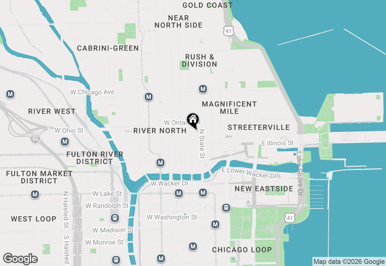 Map of 545 N Dearborn Street #2607, Chicago, IL 60654