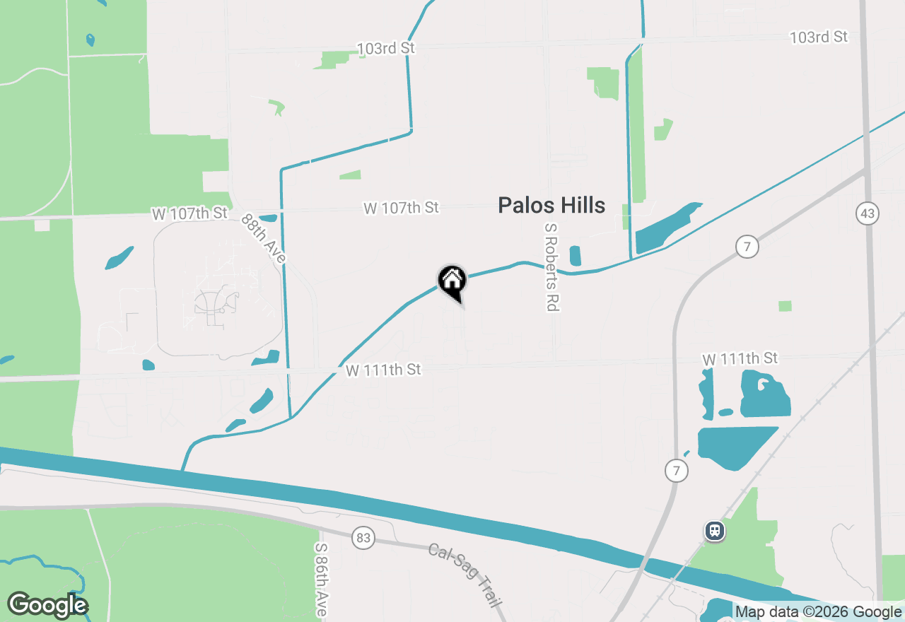 Map of 1 W Stonebridge Court #1C, Palos Hills, IL 60465