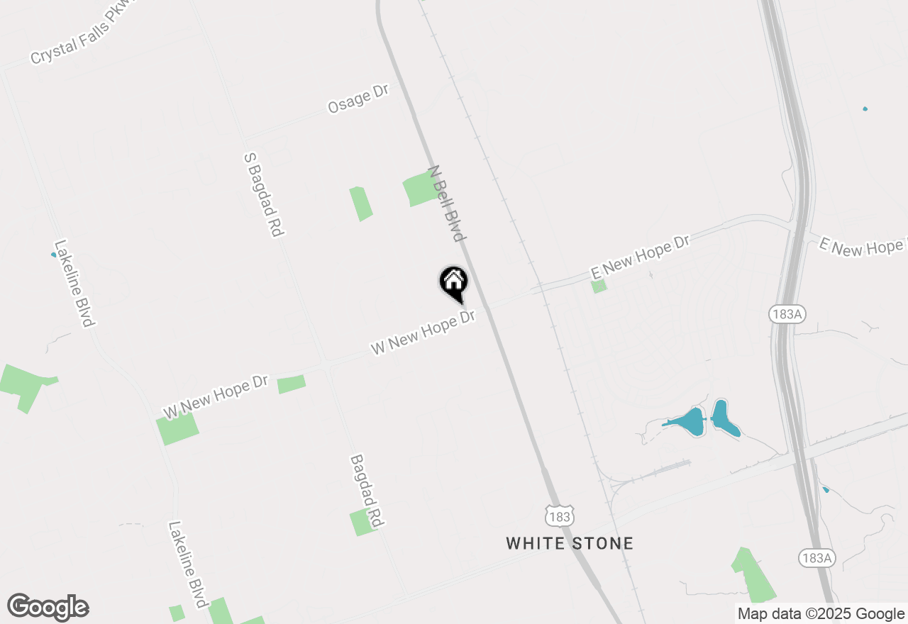 Map of 203 W New Hope Dr, Cedar Park, TX 78613