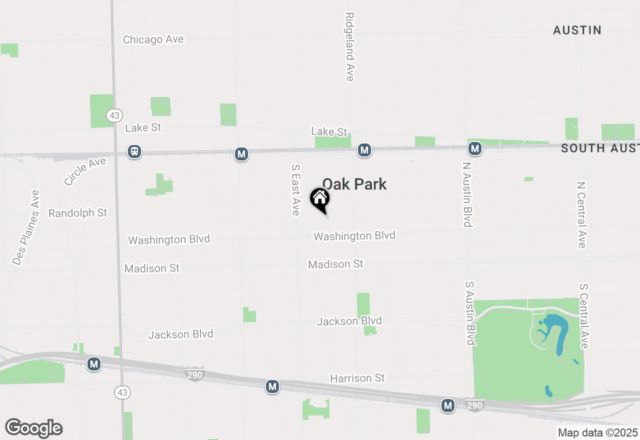 Map of 316 S Scoville Avenue, Oak Park, IL 60302