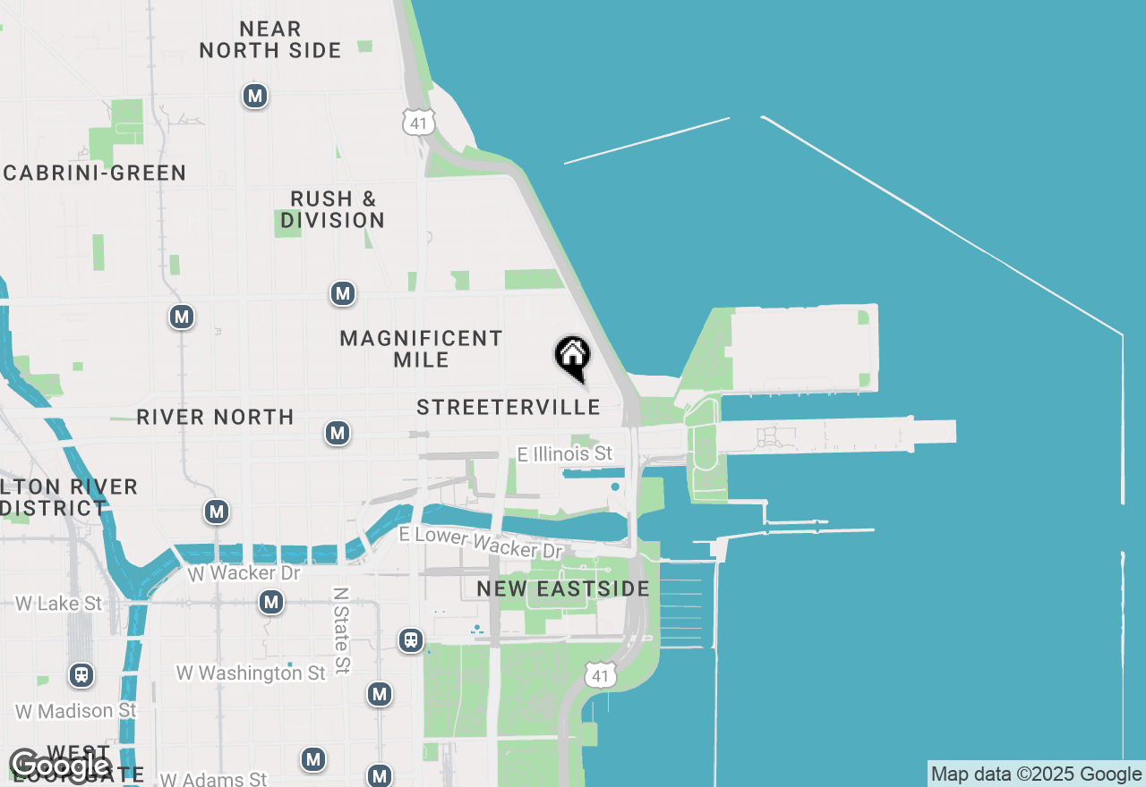 Map of 401 E Ontario Street #4001, Chicago, IL 60611