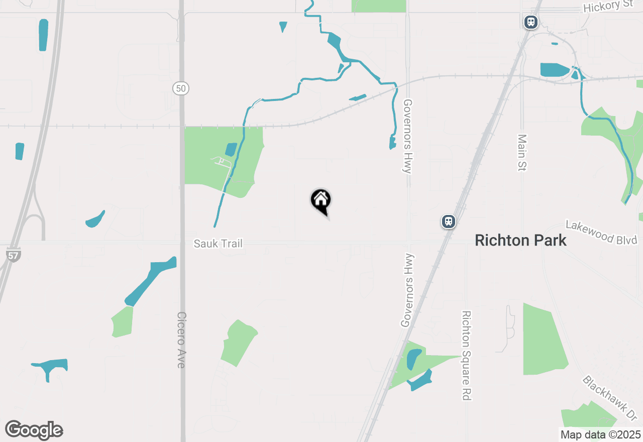 Map of 4301 Whitehall Lane, Richton Park, IL 60471