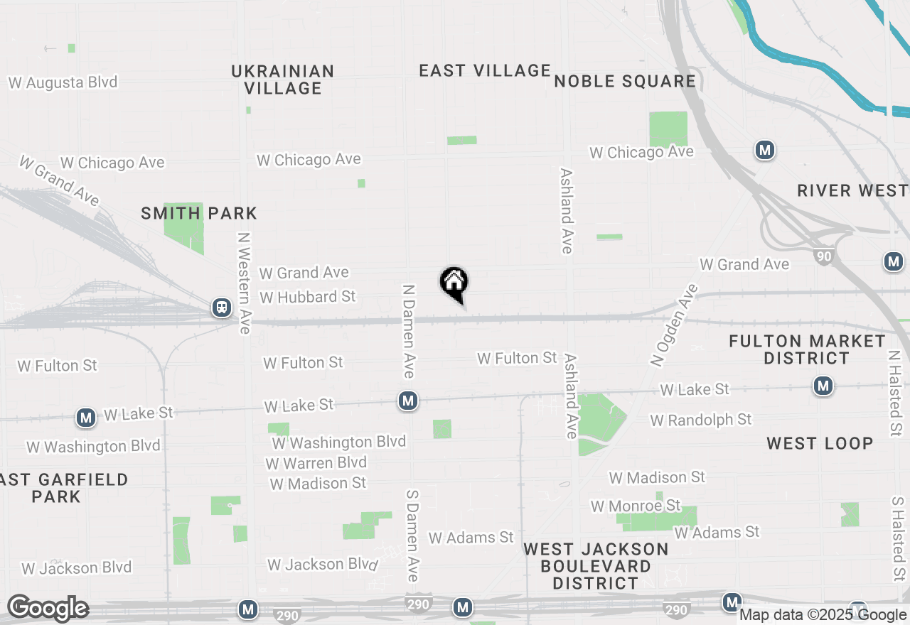 Map of 411 N Wolcott Avenue #1B, Chicago, IL 60622