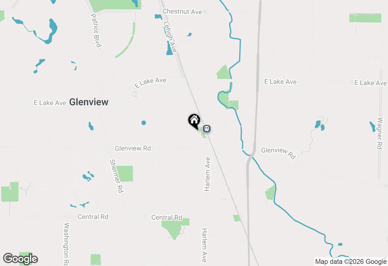 Map of 1106 Washington Street, Glenview, IL 60025