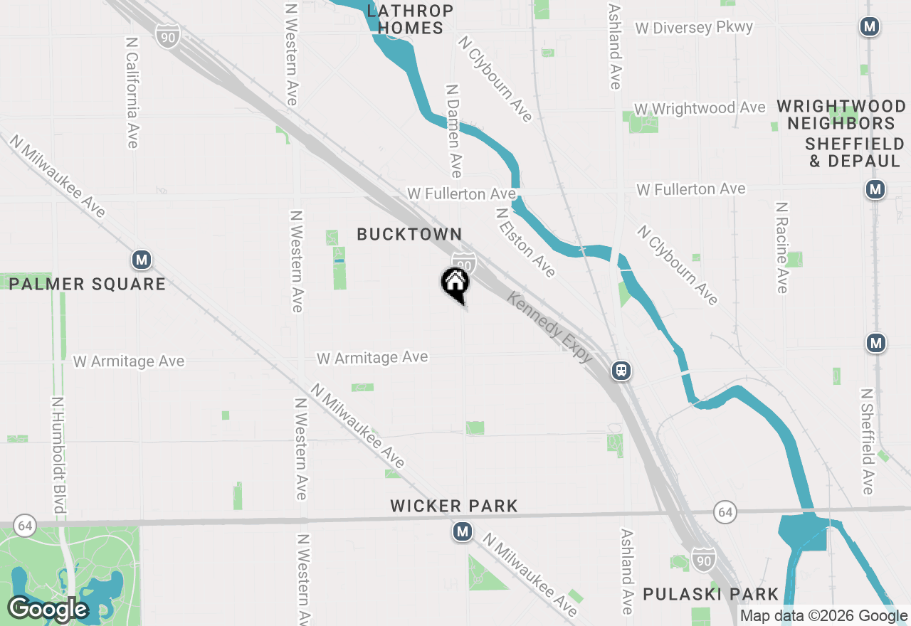 Map of 2100 N Damen Avenue #3F, Chicago, IL 60647