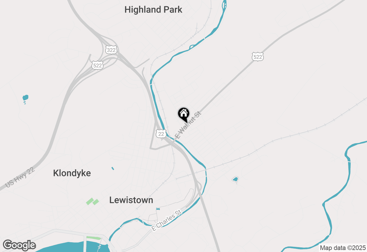Map of 425 E Walnut St, Lewistown, PA 17044
