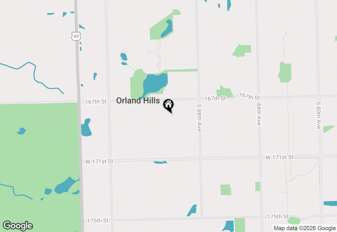 Map of 16801 90th Avenue, Orland Hills, IL 60487