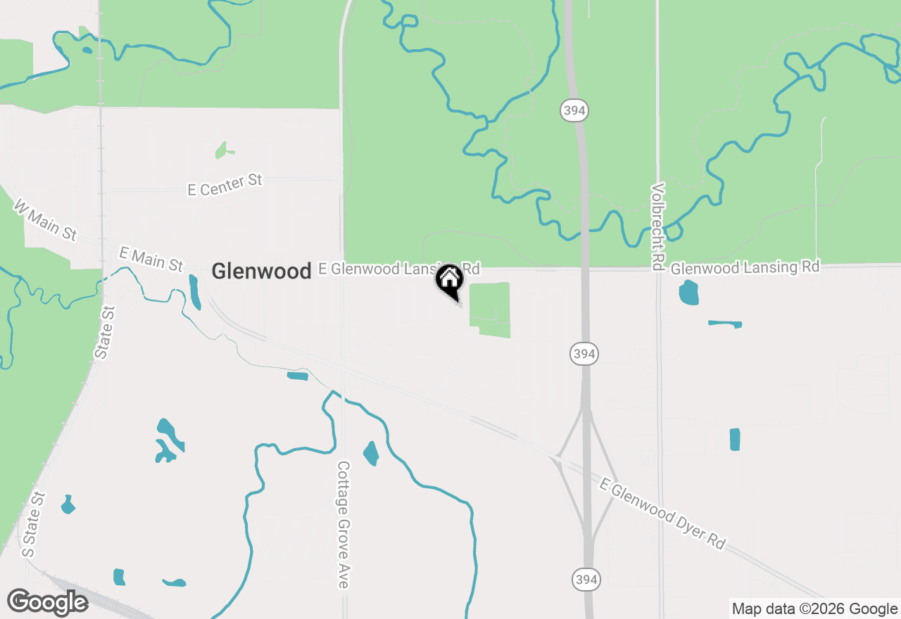 Map of 303 S University Avenue, Glenwood, IL 60425