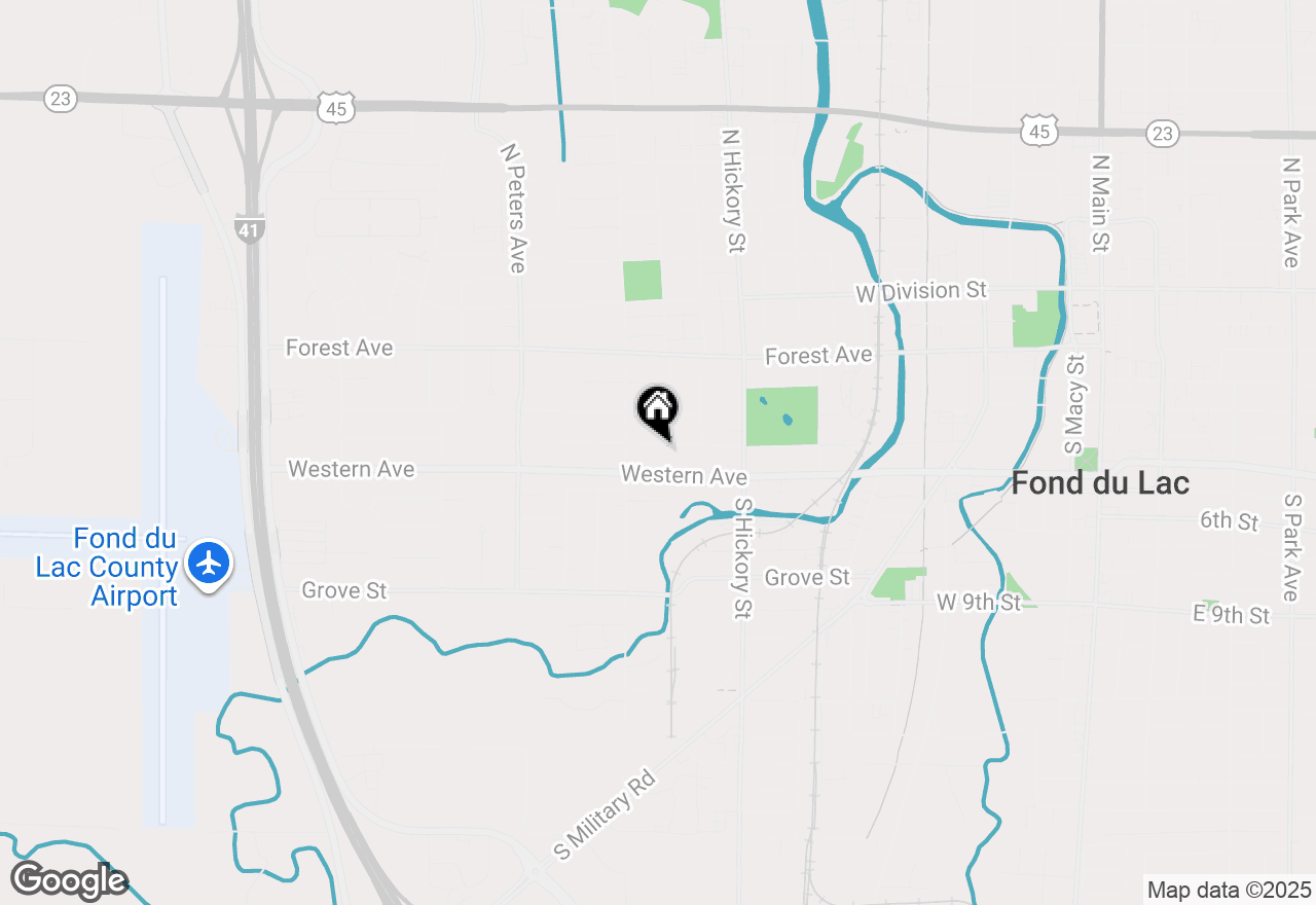 Map of 498 Ruggles St, Fond Du Lac, WI 54935