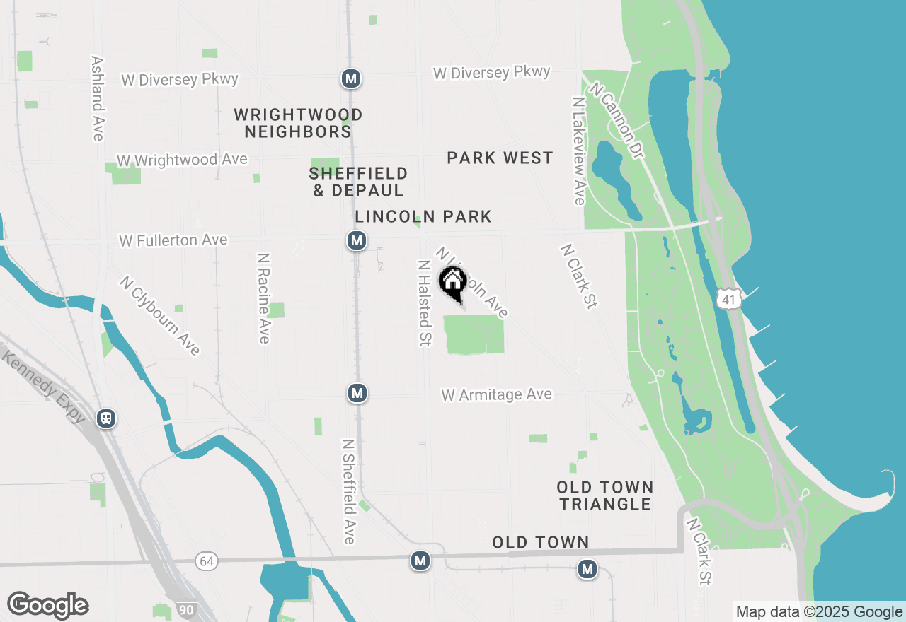 Map of 716 W Webster Avenue #1W, Chicago, IL 60614