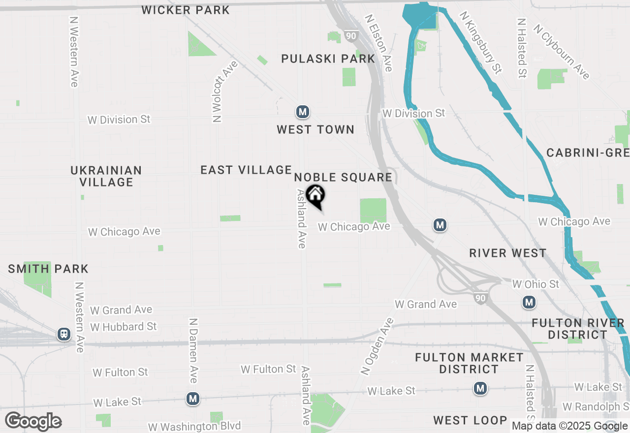 Map of 1533 W Fry Street #2W, Chicago, IL 60642