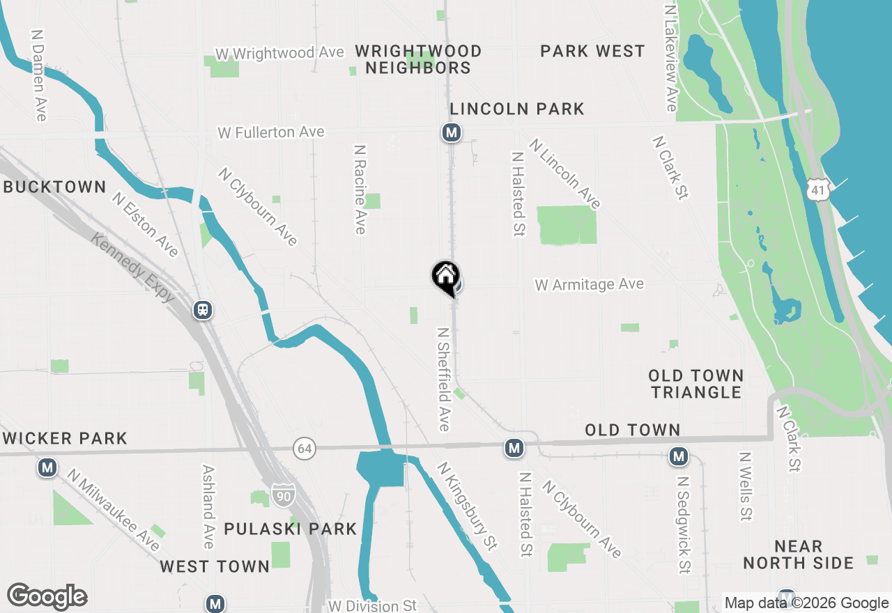 Map of 1945 N Sheffield Avenue #303, Chicago, IL 60614