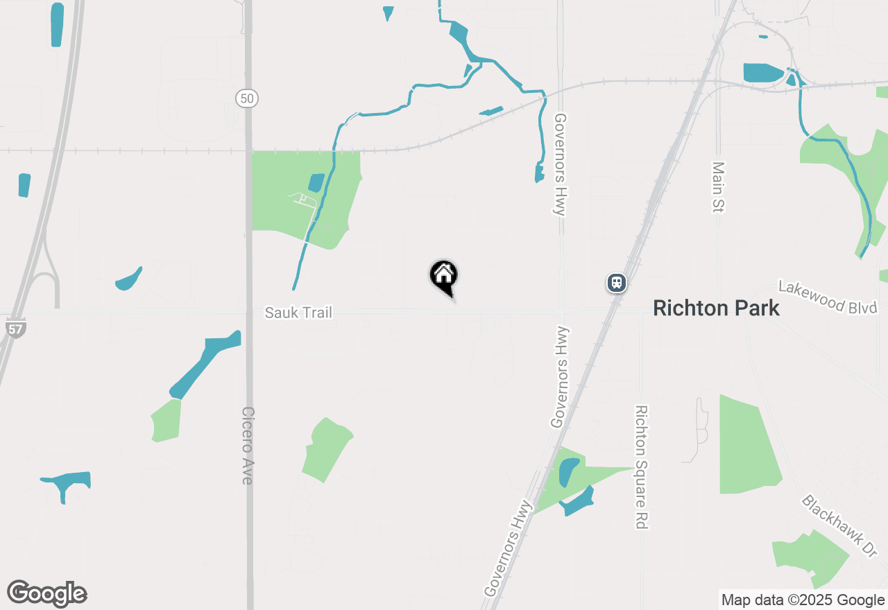 Map of 4301 Greenbrier Lane, Richton Park, IL 60471