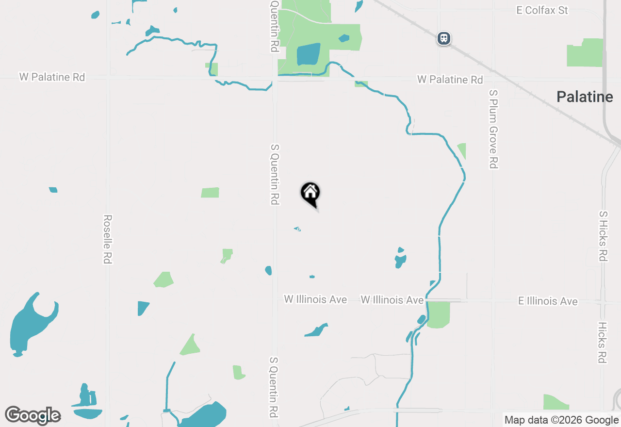 Map of 647 W Kimball Avenue, Palatine, IL 60067