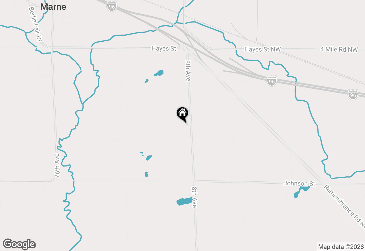 Map of 14079 8th Avenue, Marne, MI 49435
