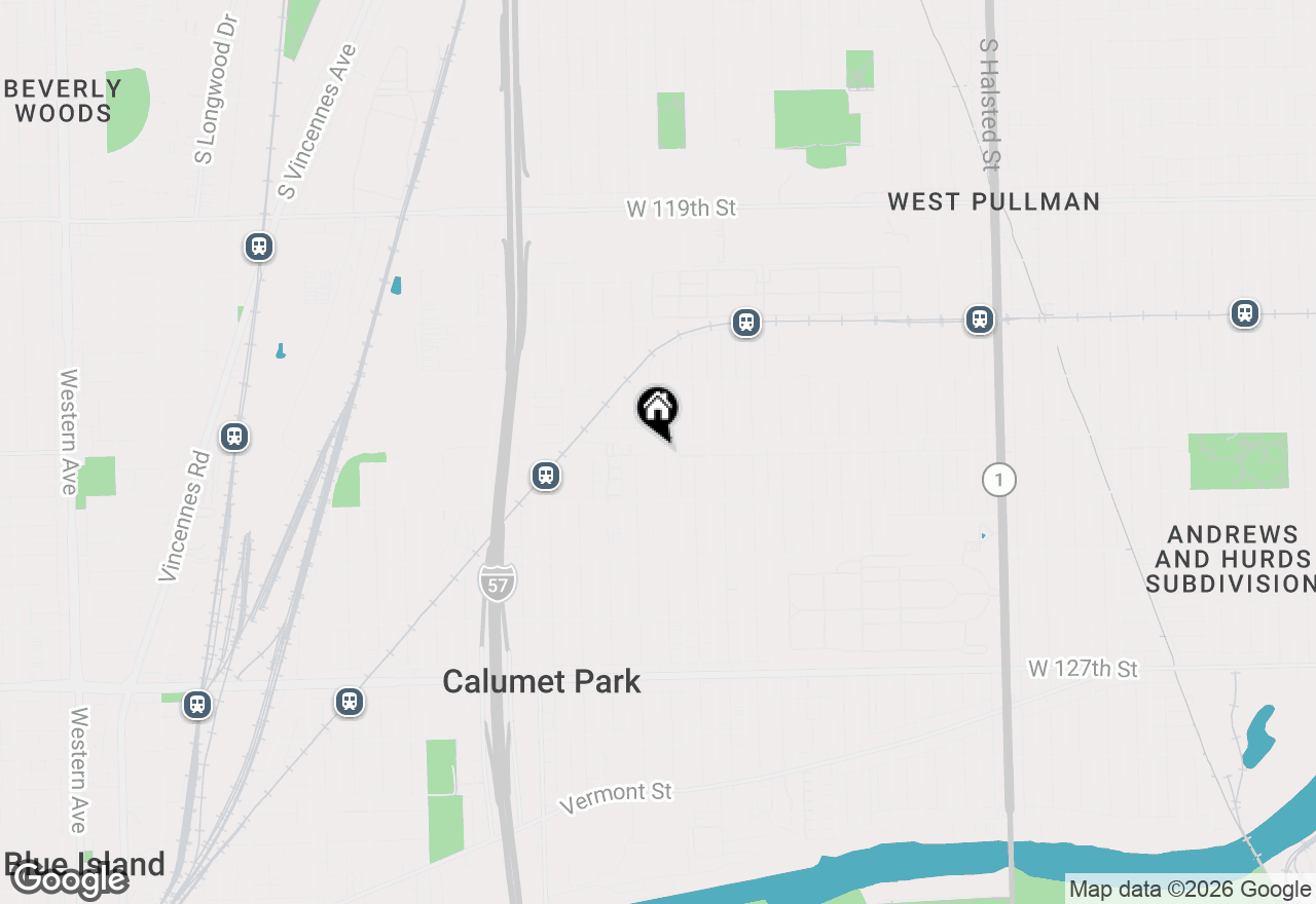 Map of 12309 S Loomis Street, Calumet Park, IL 60827