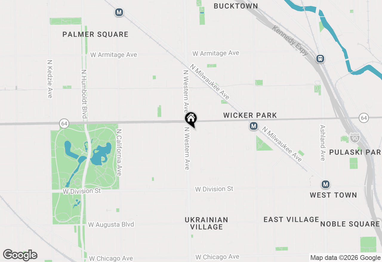 Map of 1523 N Western Avenue #4A, Chicago, IL 60622