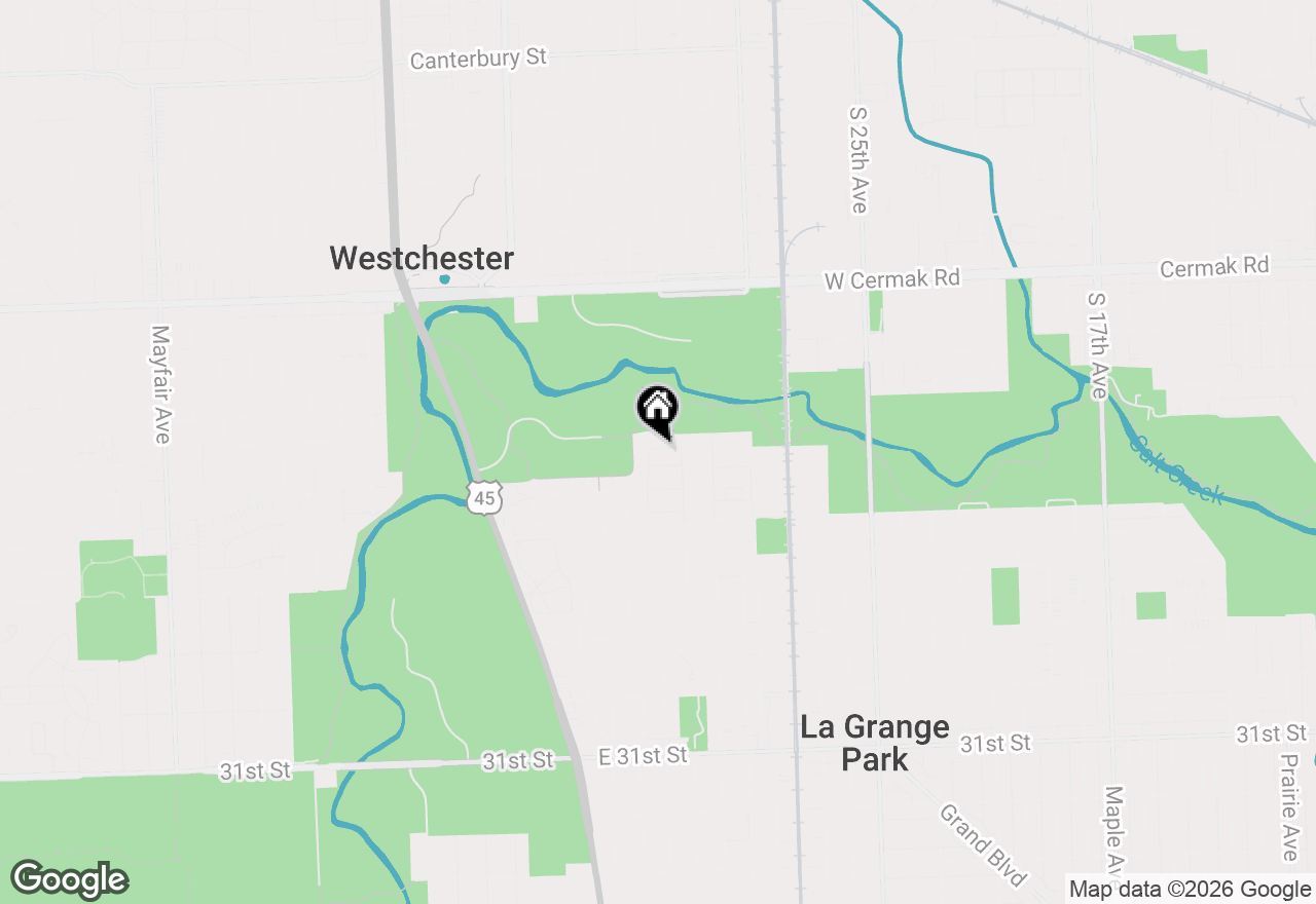 Map of 202 Pine Tree Lane, La Grange Park, IL 60526