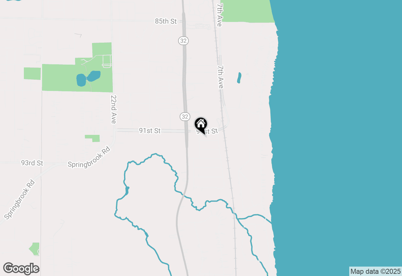 Map of 1020 91st Pl, Pleasant Prairie, WI 53158