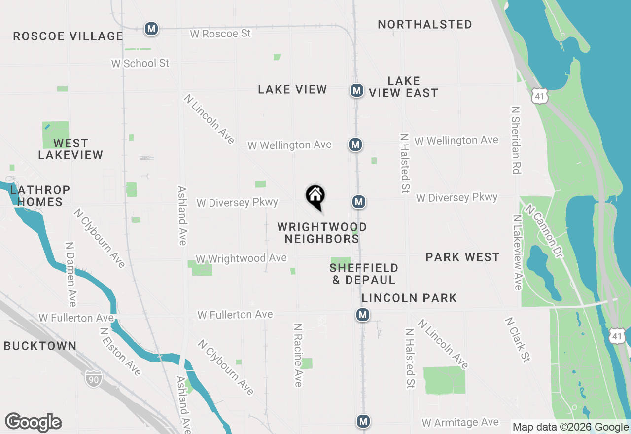Map of 2733 N Lincoln Avenue #A, Chicago, IL 60614