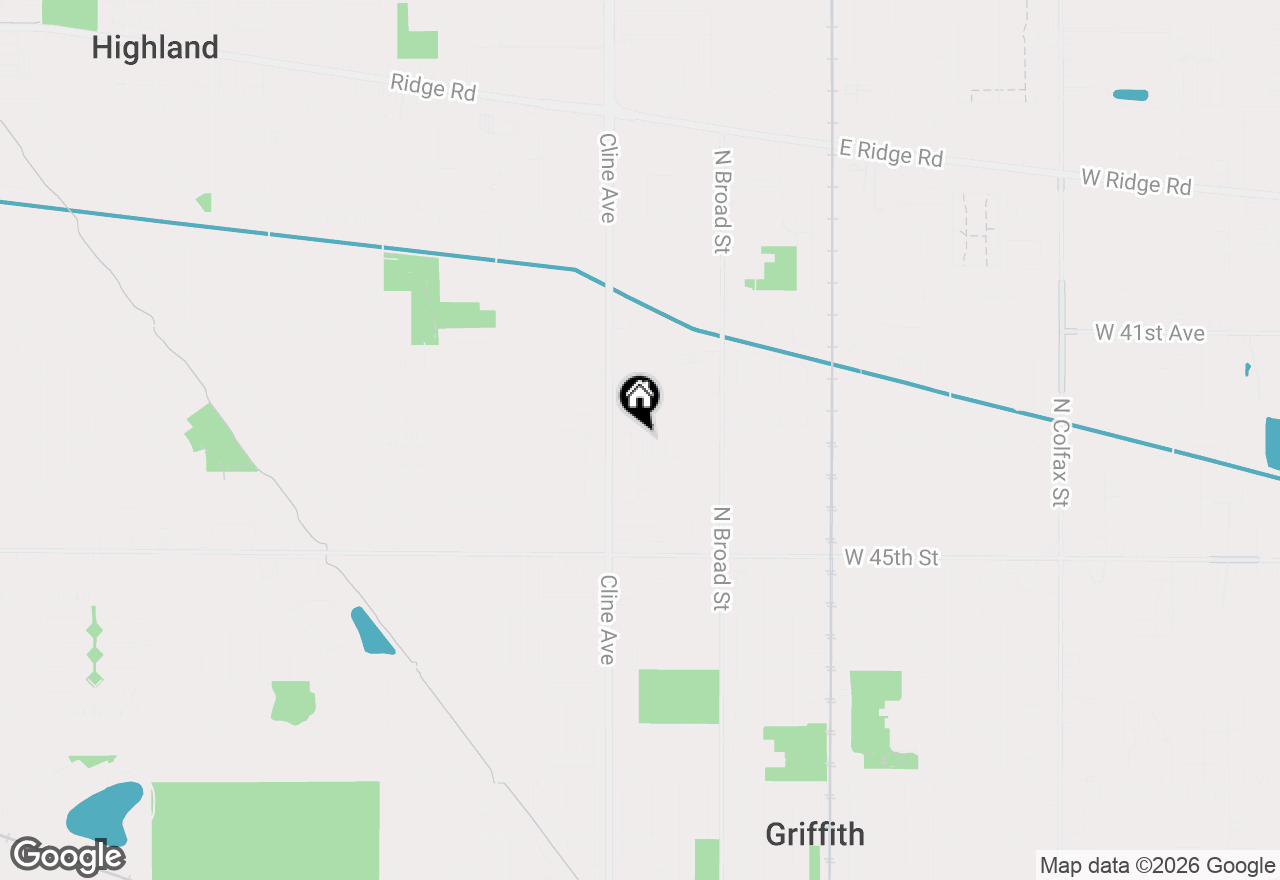 Map of 352 W 43rd Court, Griffith, IN 46319