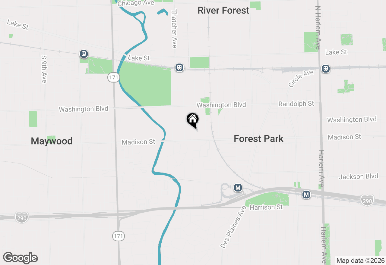 Map of 22 Keystone Avenue, River Forest, IL 60305