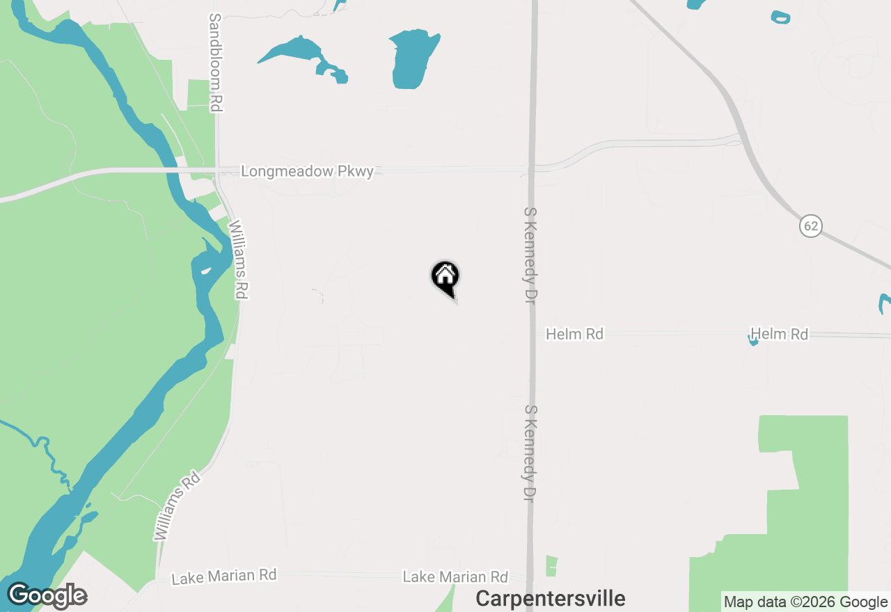 Map of 100 Siesta Road, Carpentersville, IL 60110