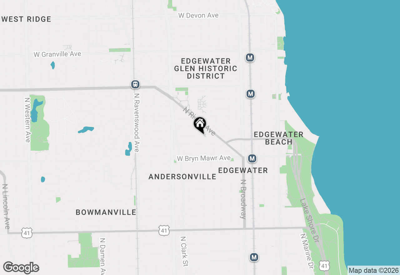 Map of 1420 W Hollywood Avenue #2, Chicago, IL 60660