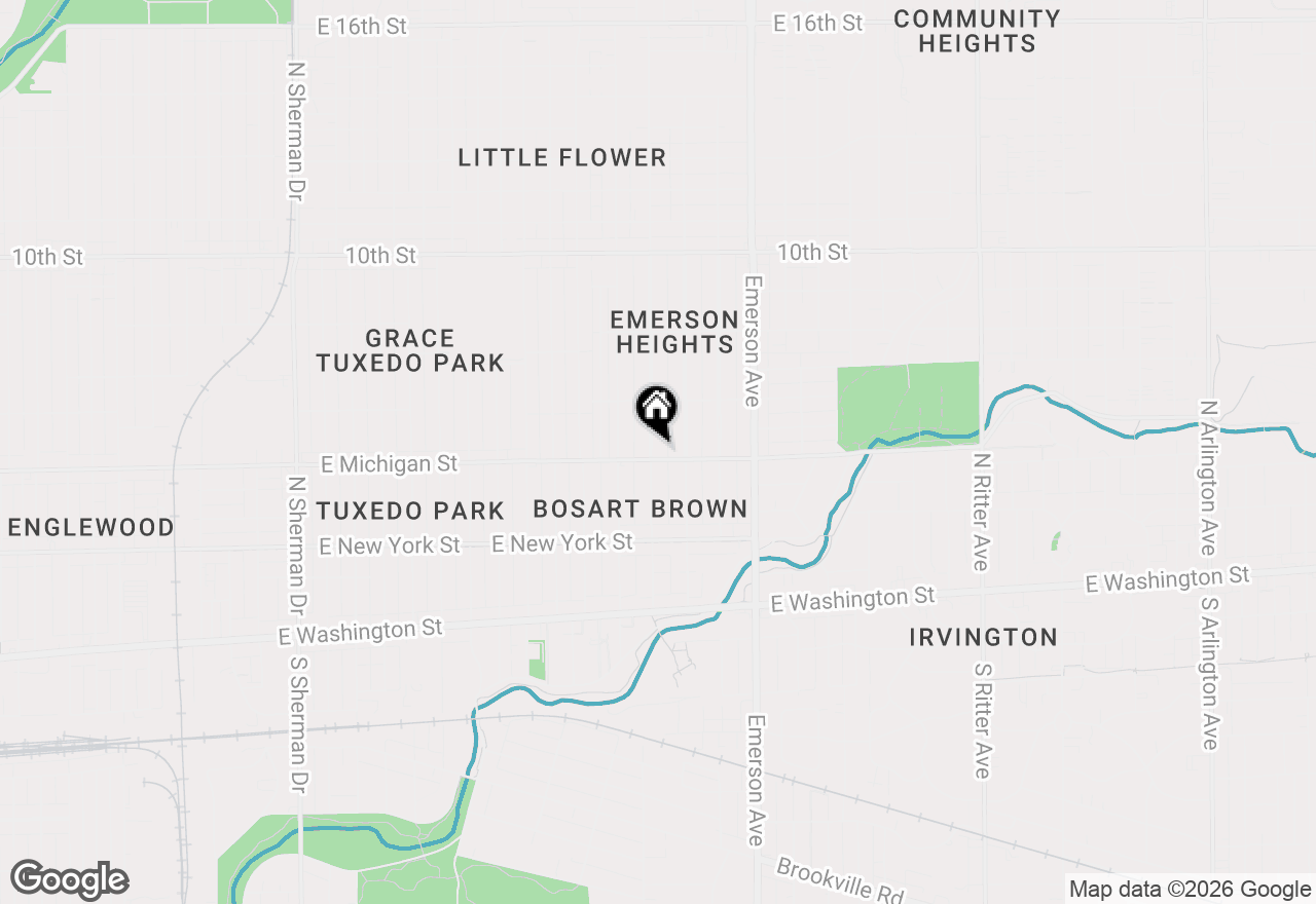 Map of 505 N Dequincy Street, Indianapolis, IN 46201