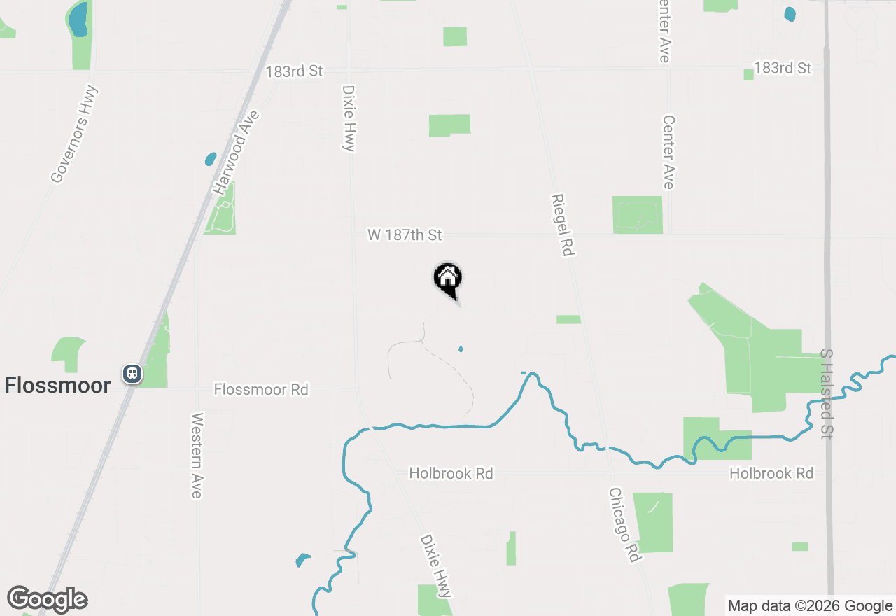 Map of 1740 Idlewild Lane, Homewood, IL 60430