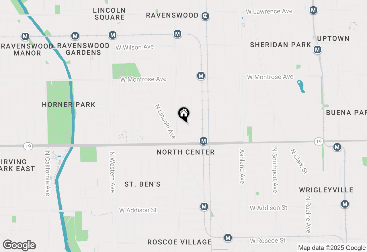 Map of 1936 W Belle Plaine Avenue, Chicago, IL 60613