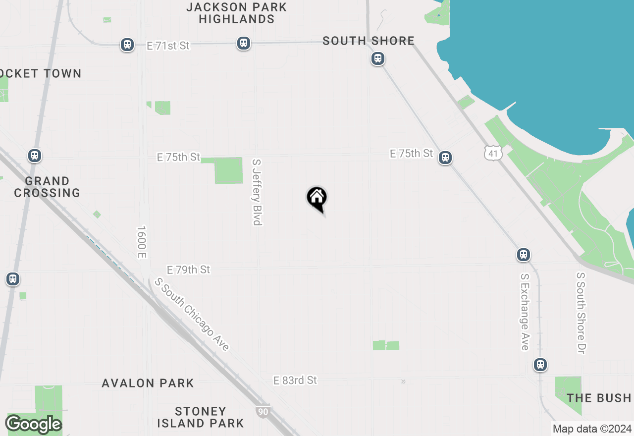 Map of 7715 S Paxton Avenue, Chicago, IL 60649