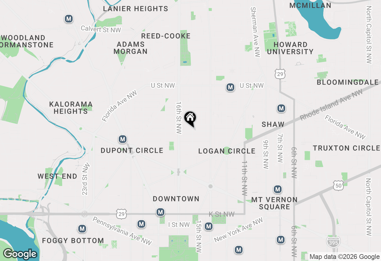 Map of 1620 15th Street Nw #1, Washington, DC 20009