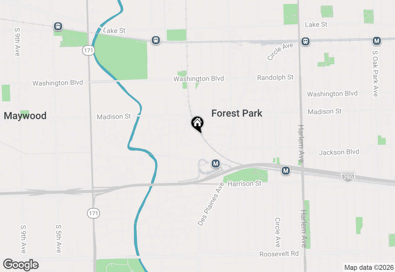 Map of 7771 Van Buren Street #3, Forest Park, IL 60130