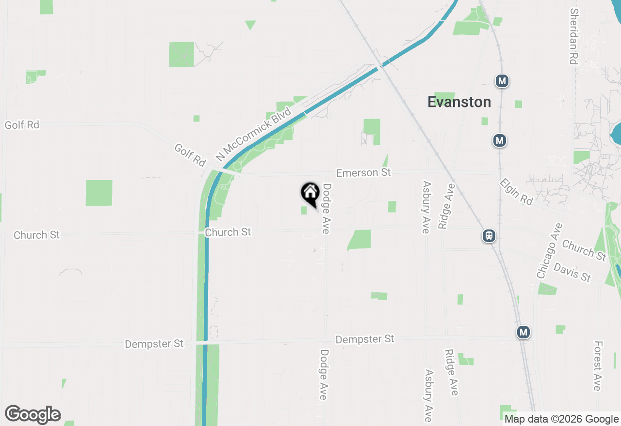 Map of 1728 Brown Avenue, Evanston, IL 60201