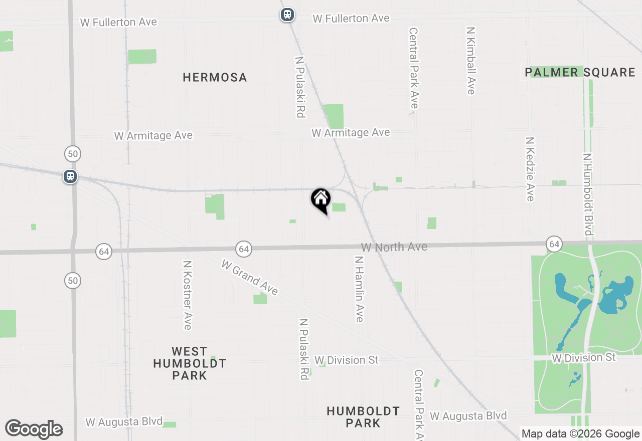 Map of 1657 N Harding Avenue, Chicago, IL 60647