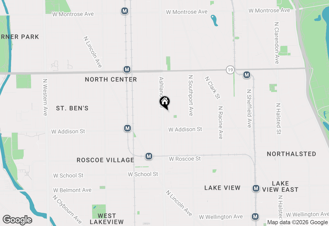 Map of 3709 N Ashland Avenue #1S, Chicago, IL 60613