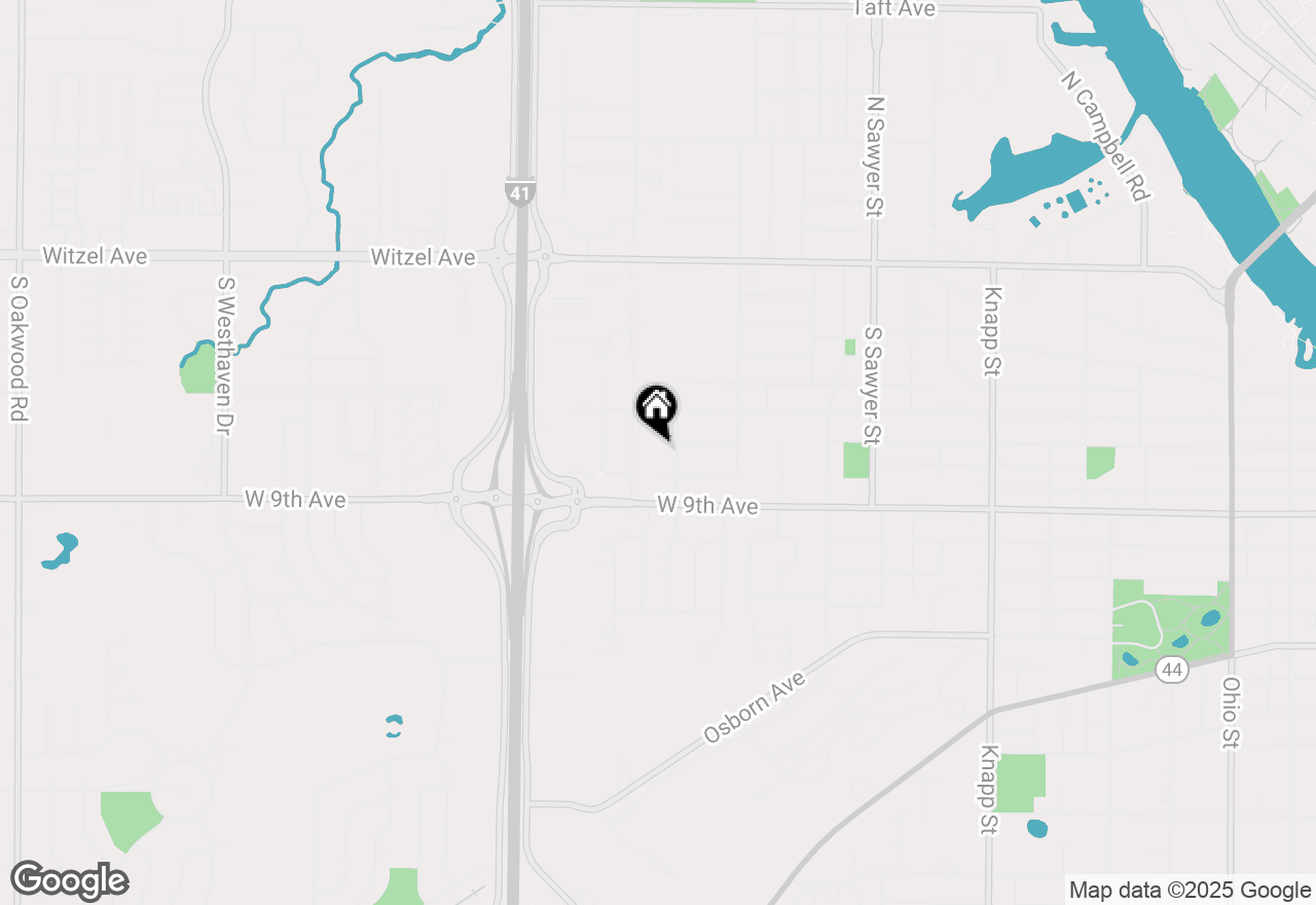 Map of 1615 W 6th Ave, Oshkosh, WI 54902