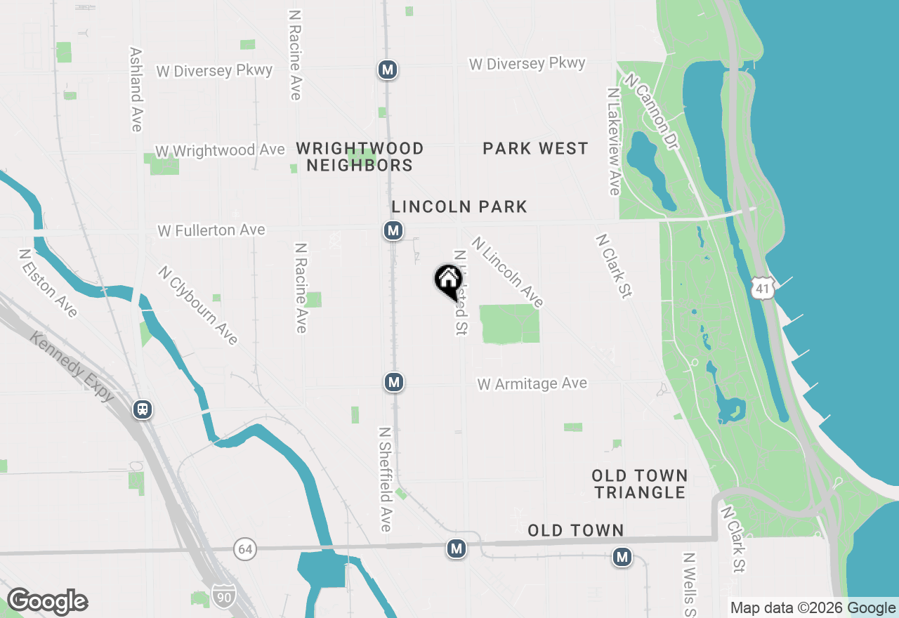 Map of 811 W Webster Avenue #F, Chicago, IL 60614