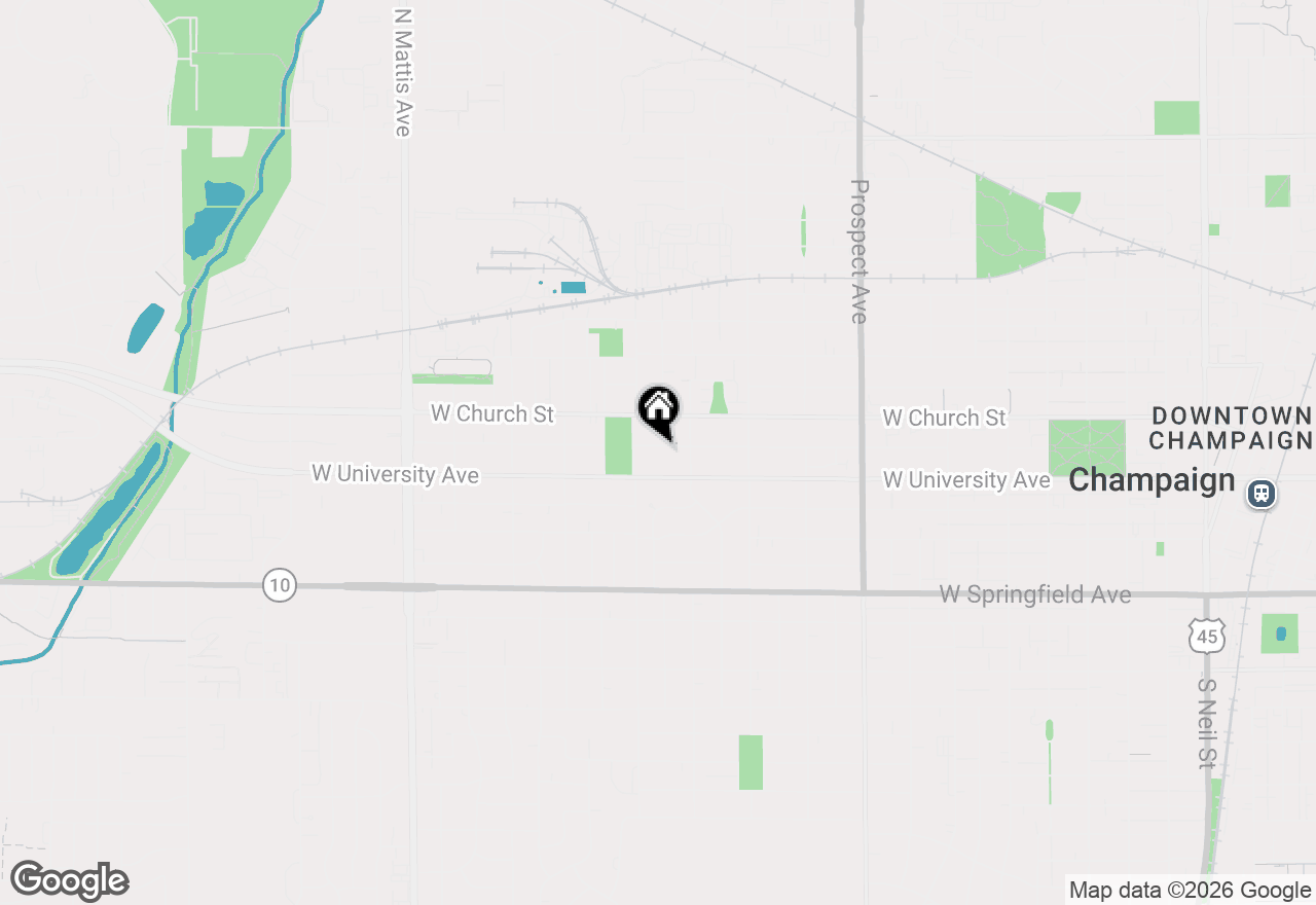 Map of 1211 W Park Avenue, Champaign, IL 61821